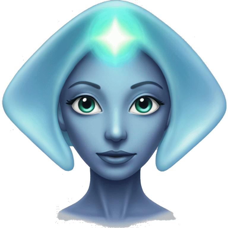 Pleiadian alien woman female third eye emoji