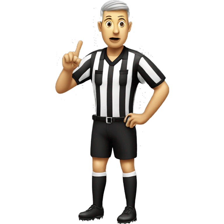 Soccer referee to whistle the kick-off  emoji