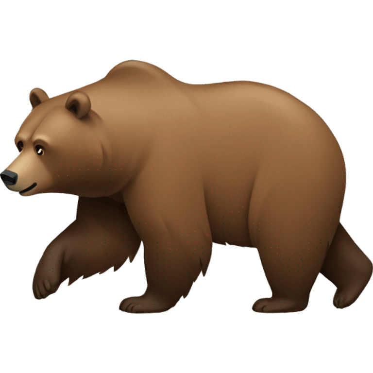 grizzly bear walking  emoji