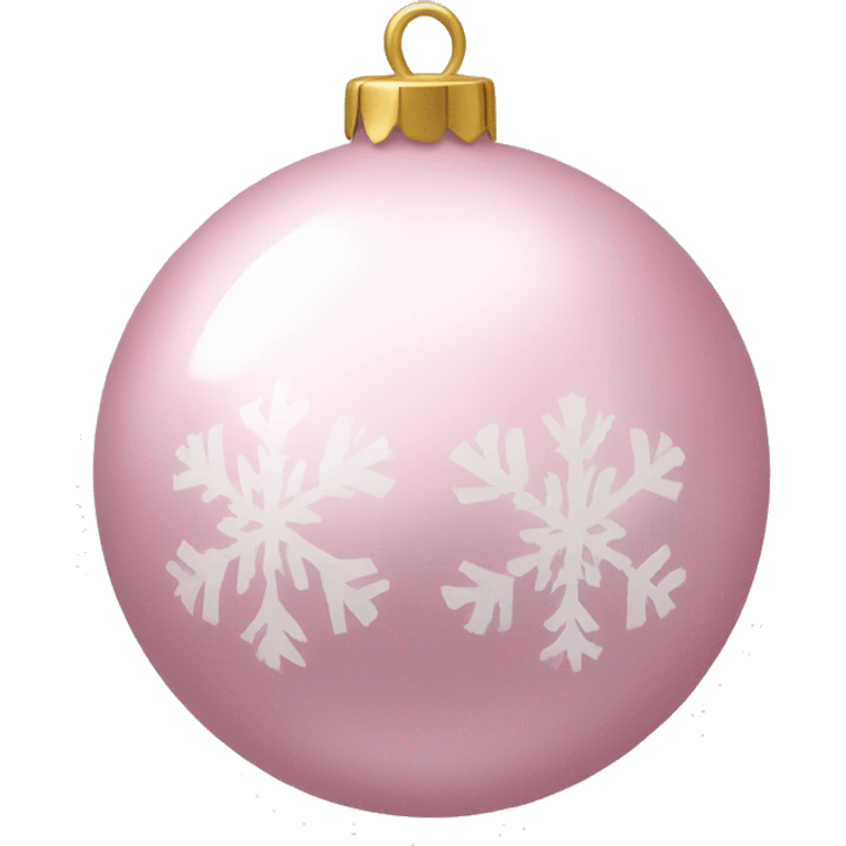 Light Pink Christmas bauble emoji