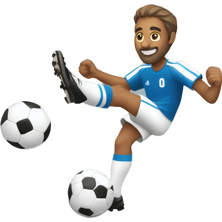 ANTONIO RUTIGER KICKING SOCCER BALL emoji