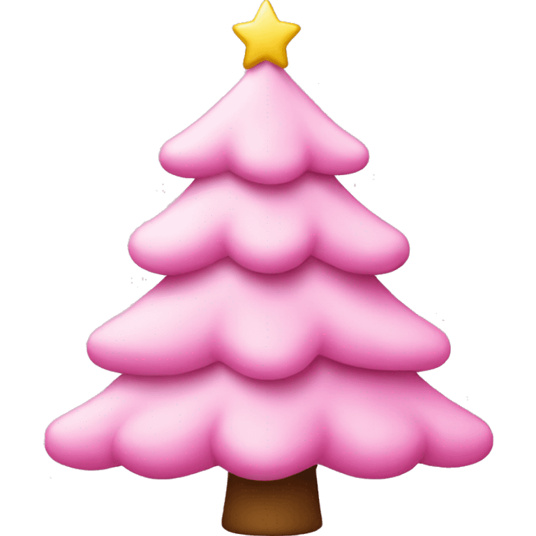 Pink themed Christmas tree emoji