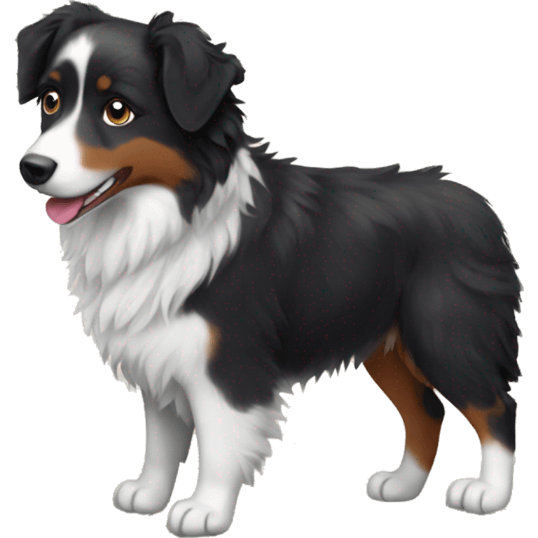 Plant garland Small black australian shepherd dog emoji