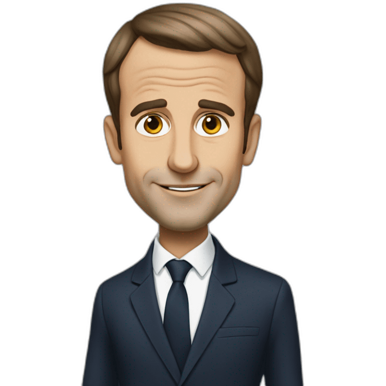 Emanuel Macron avec emoji