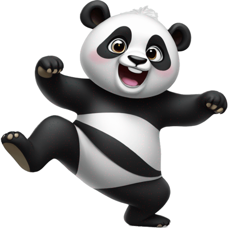 panda dancing having fun emoji