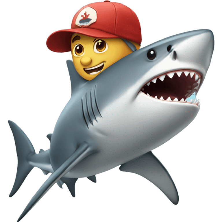 Shark with cap emoji