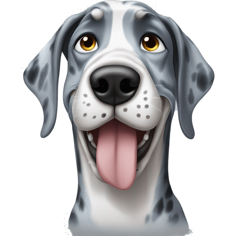 Blue Merle Great Dane crying emoji