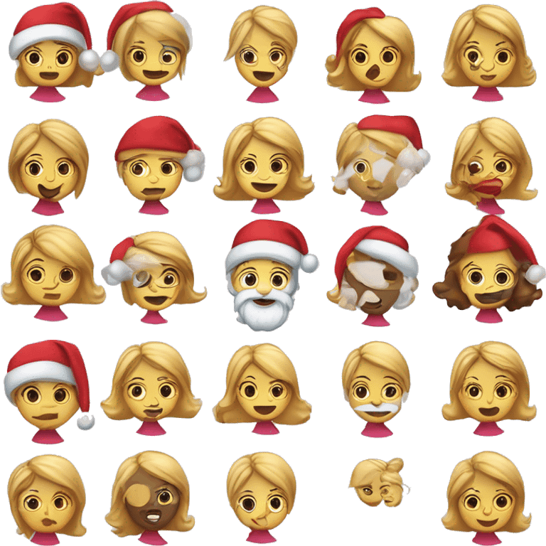 Erstelle 30 Emojis zum Thema Weihnachten die sehr ästhetisch aussehen und im Bereich clean Girl sind emoji