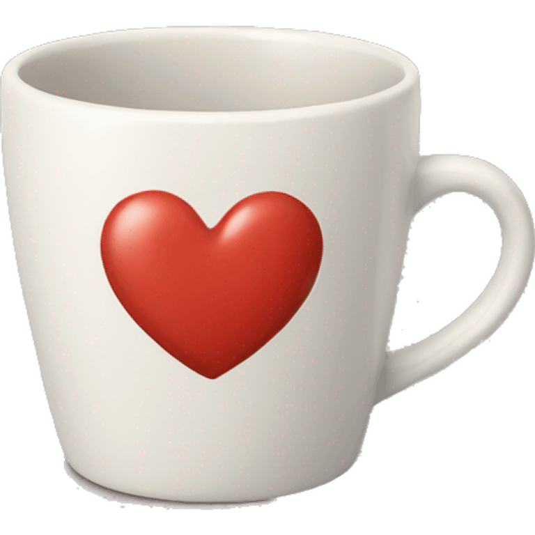 Ceramic heart cup  emoji