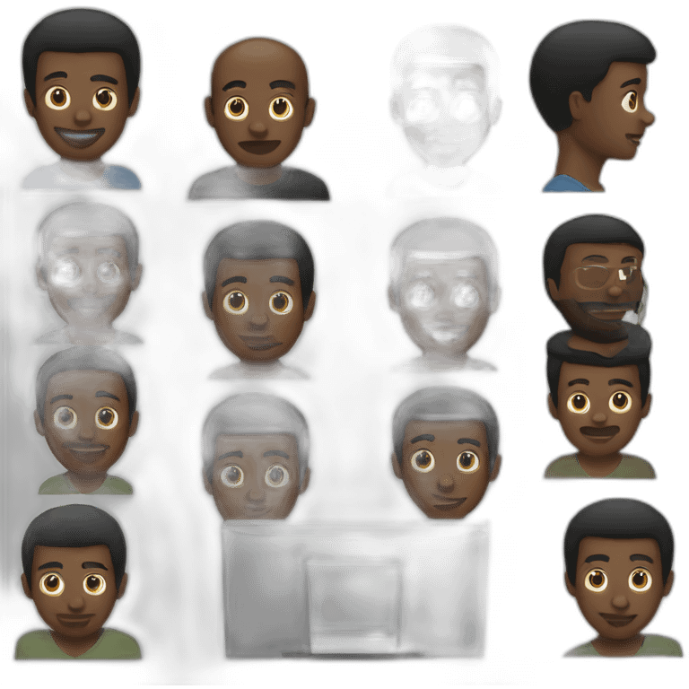 Black men ans computer emoji