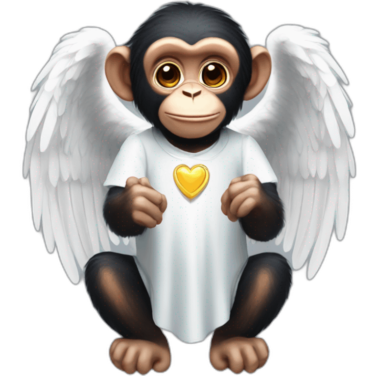 chimpanzee angel emoji