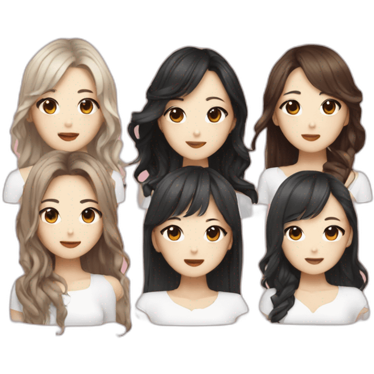 KPOP female music group members emoji