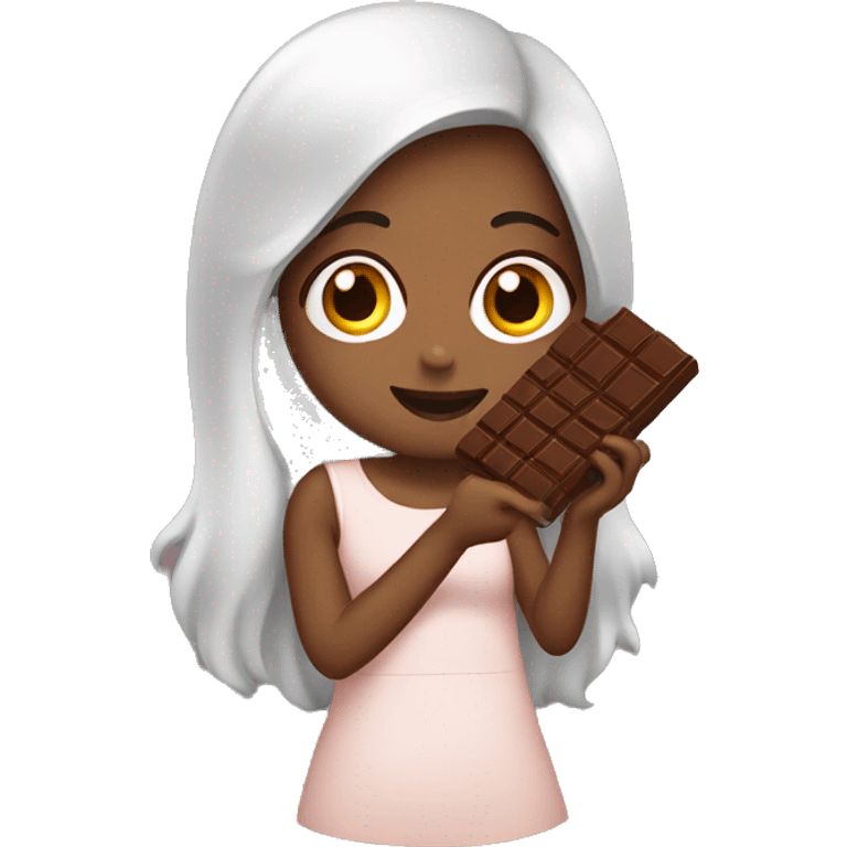 Girlfriend eating chocolate  emoji