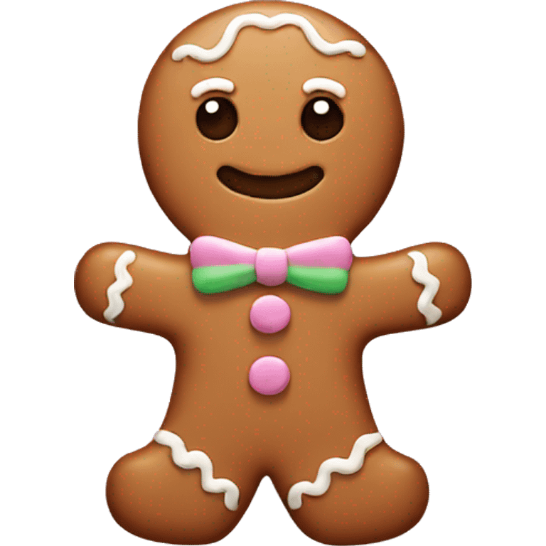 Pastel gingerbread man emoji