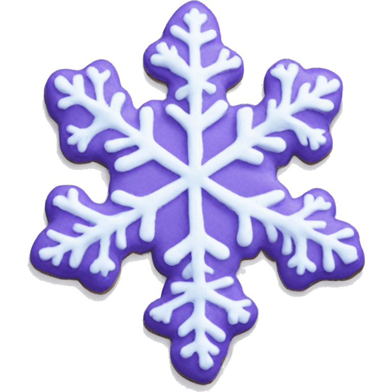 Lilac snowflake cookie  emoji