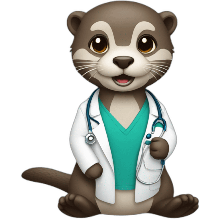 Otter doctor emoji