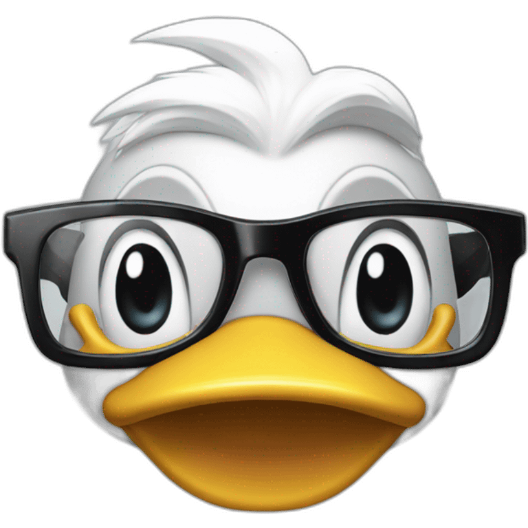 Donald duck money glasses emoji