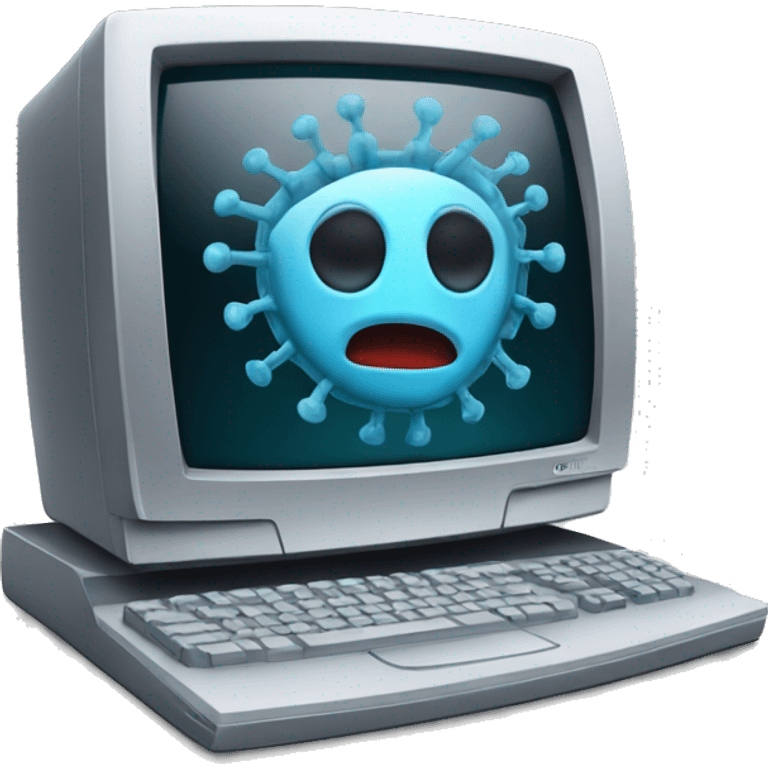 anti virus computer emoji