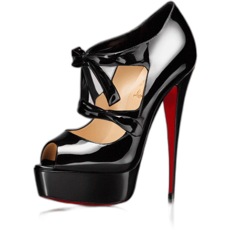 heel black patent christian louboutin dafolie emoji