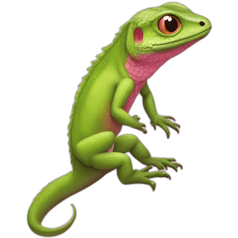 Lizard tego pink emoji