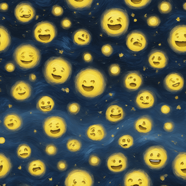 Starry night by Van Gogh painting  emoji