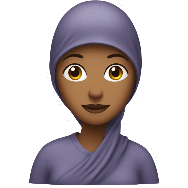 Woman wearing head cover emoji