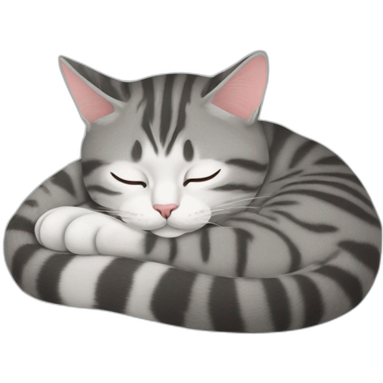 cat-American shorthair cat-sleeping emoji