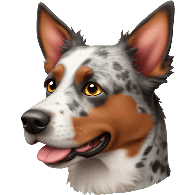 Red Merle Australian cattle dog emoji