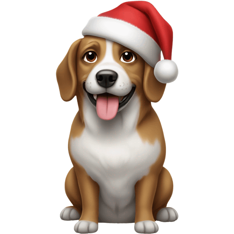 Dog with Santa hat emoji