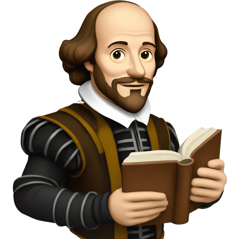 William Shakespeare holds a book in his hand emoji