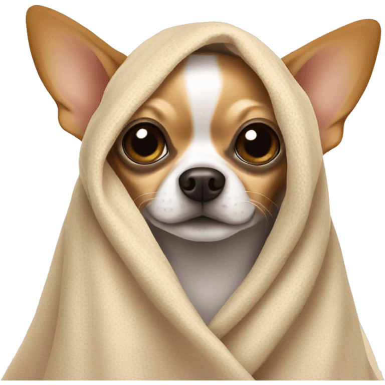 Chihuahua under blanket  emoji