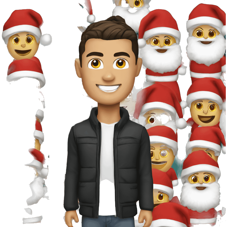 cristiano ronaldo with santa hat emoji