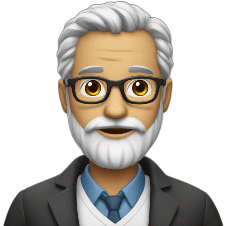 professor loiro e sem barba emoji