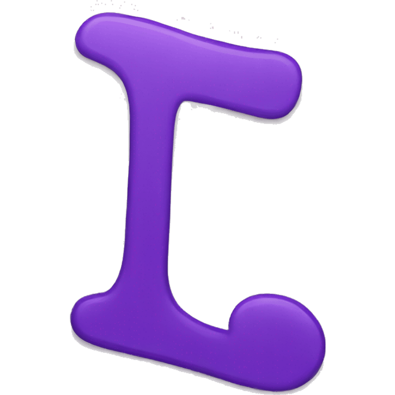 purple letter T emoji