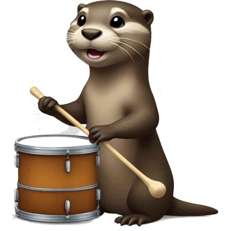 otter playing drums  emoji