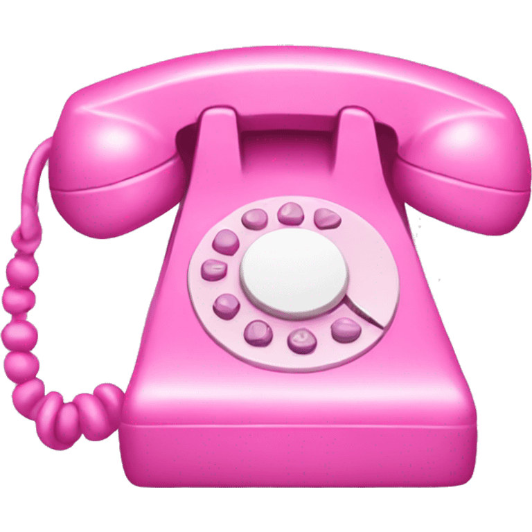 Pink phone emoji