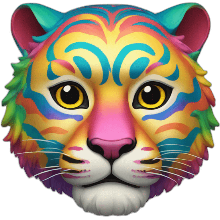 rainbow tiger Japanese mask emoji