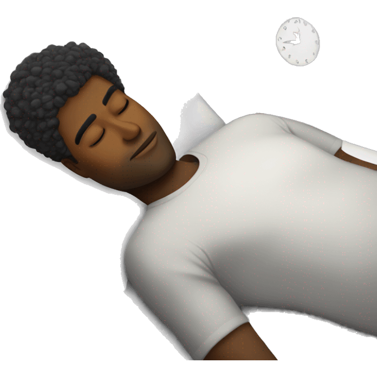 attractive black man with hair sleeping on pillow emoji