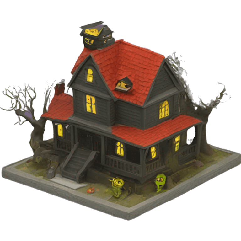 2006 Matchbox haunted house hero city playset  emoji