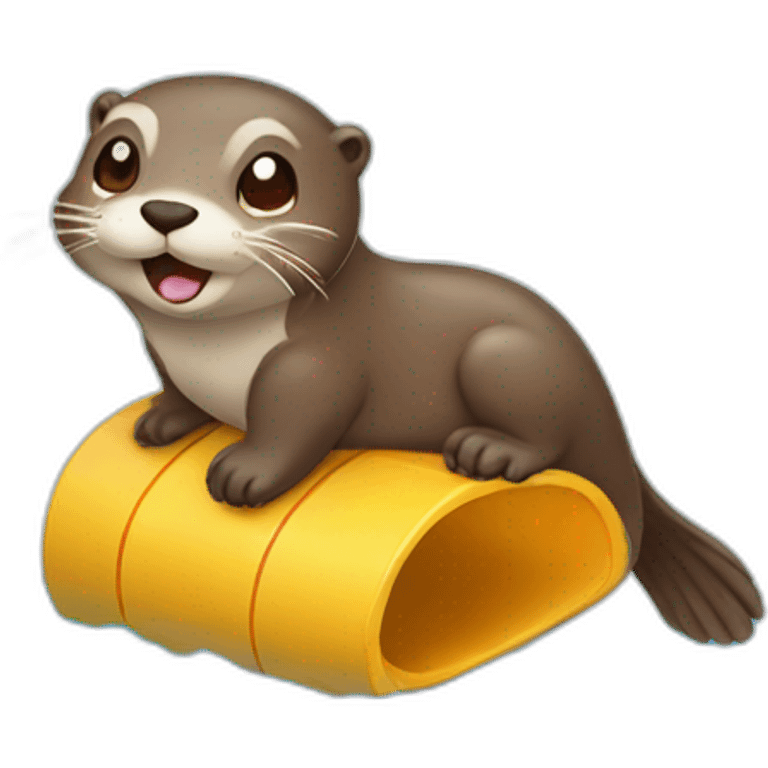 otter on a slide emoji