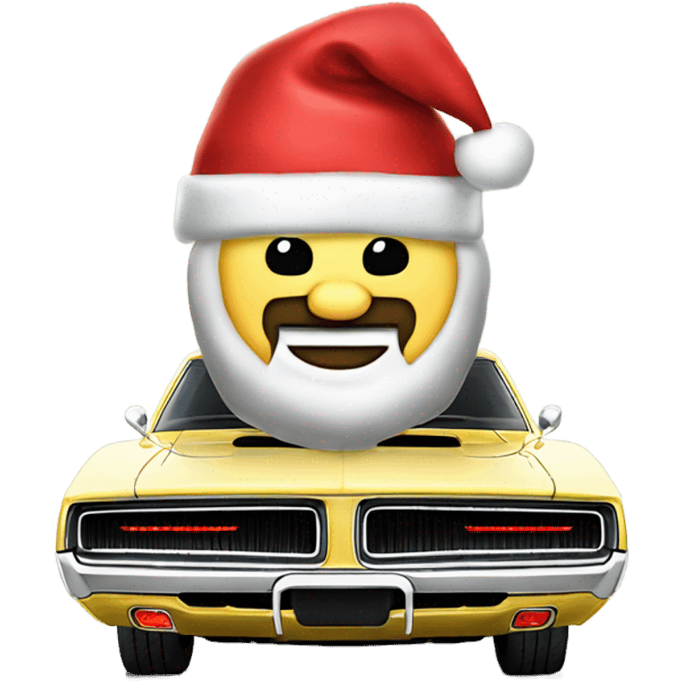 1969 dodge charger with Santa Hat emoji