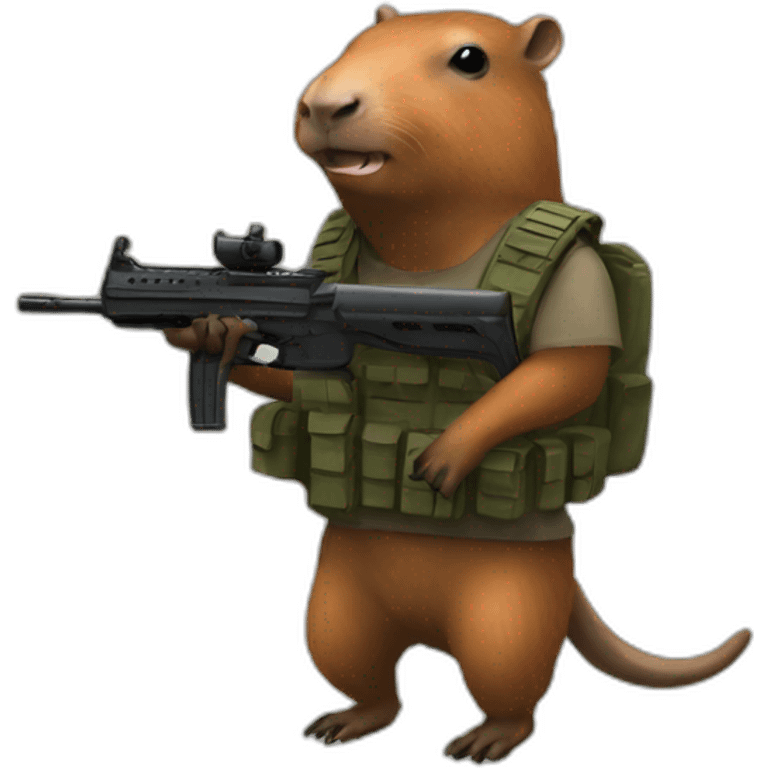 Capibara playing counter-strike emoji