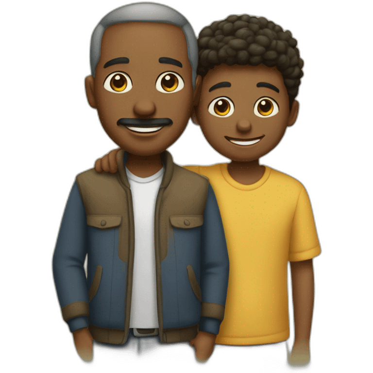 papa e hijo abrazado emoji