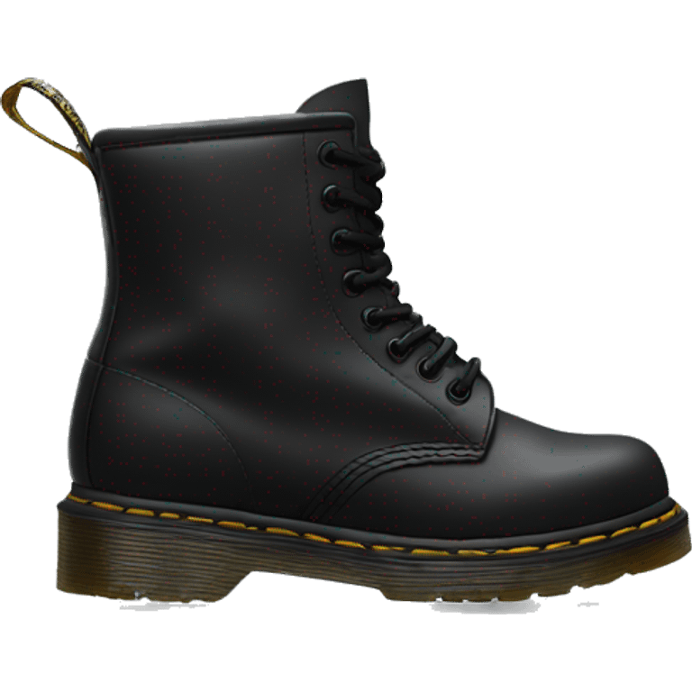 Realistic pair of black Dr.Martens Jaddon boots facing forward.  emoji