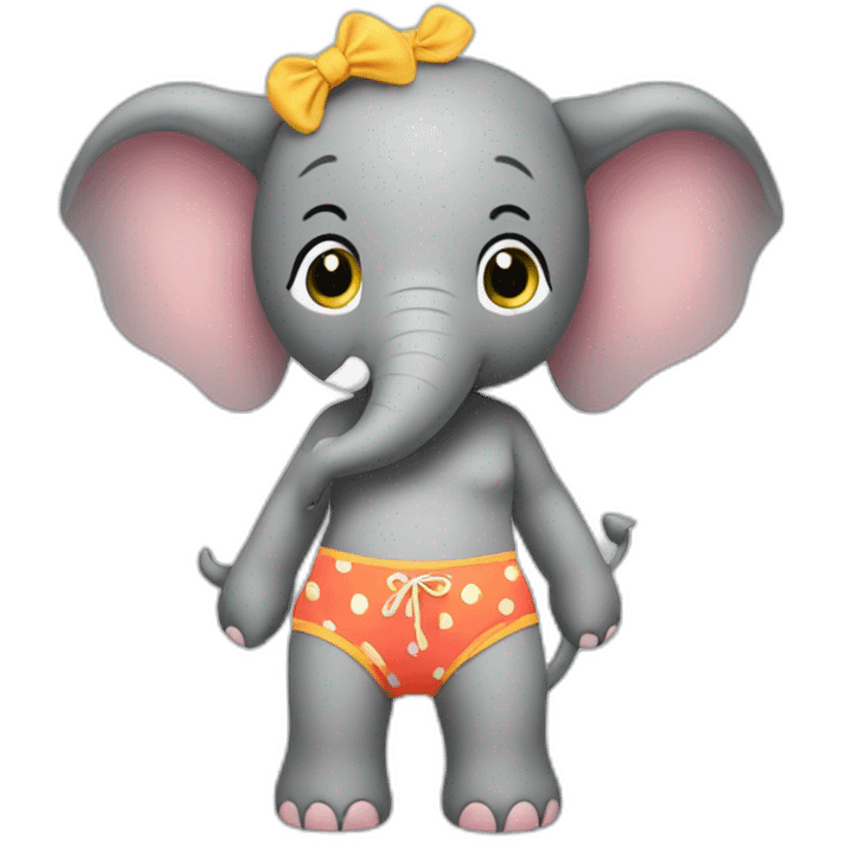 Éléphant en bikinis emoji