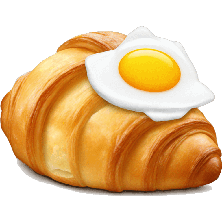 croissant with egg emoji