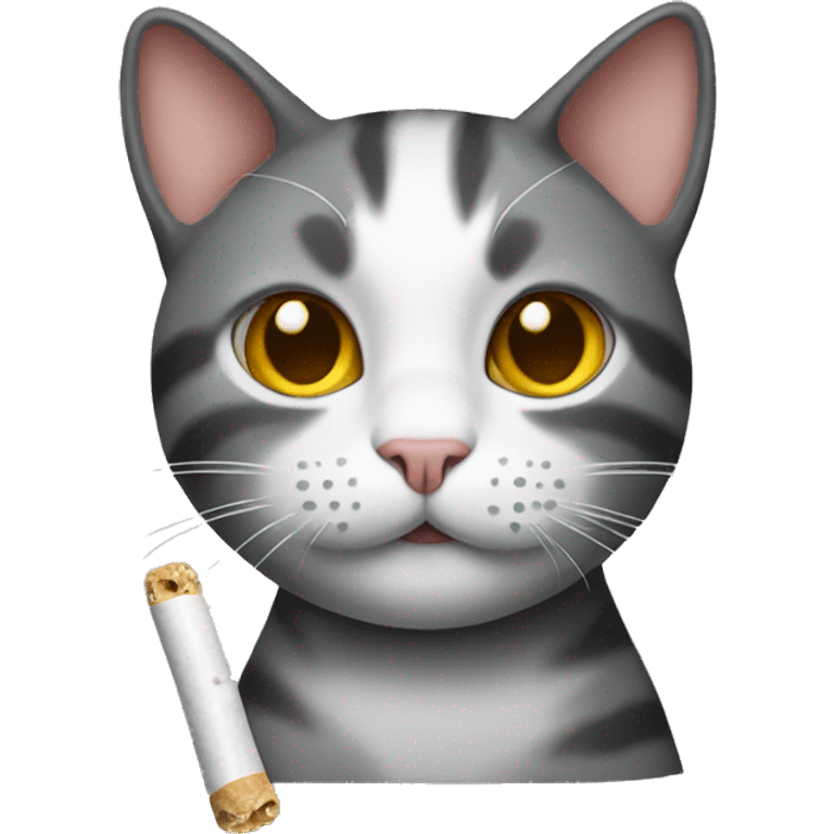 Cat with a joint emoji