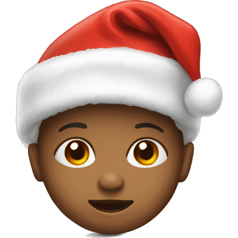 Newborn with Santa hat  emoji