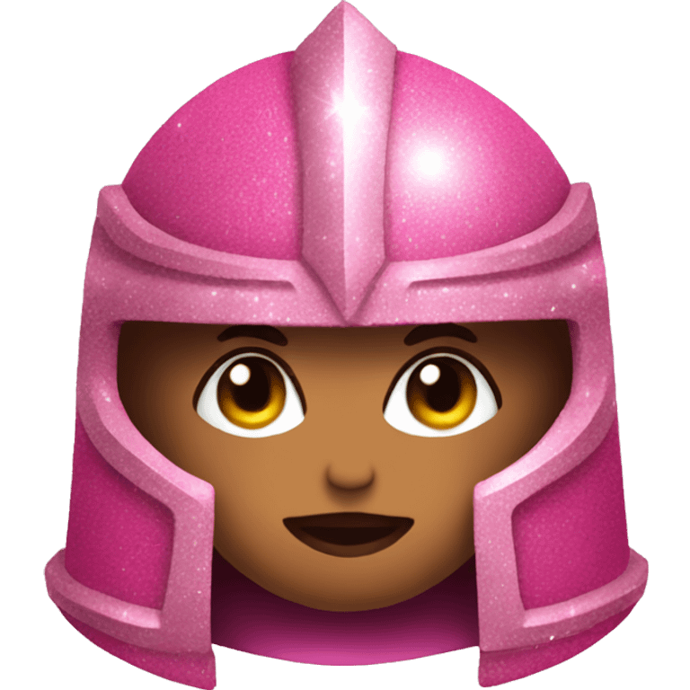 Pink ombre armor with glitter emoji