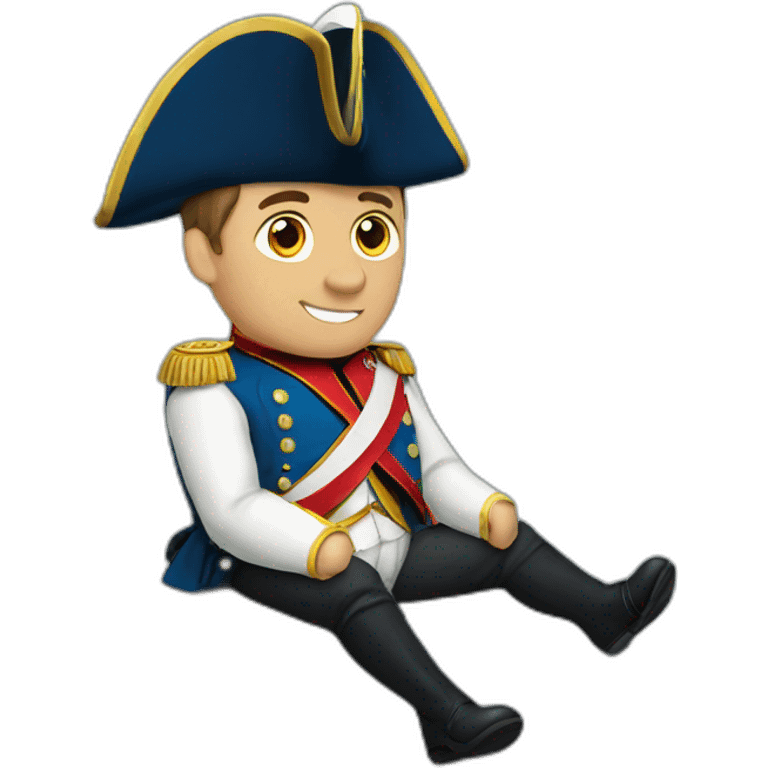 Napoleon sitting on rock emoji